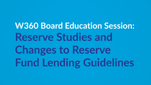 Reserve Study Message